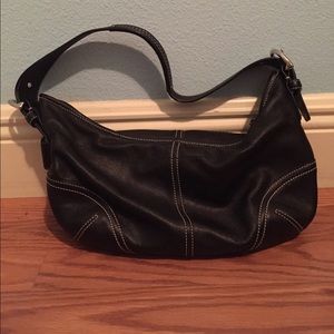 Black shoulder coach handbag