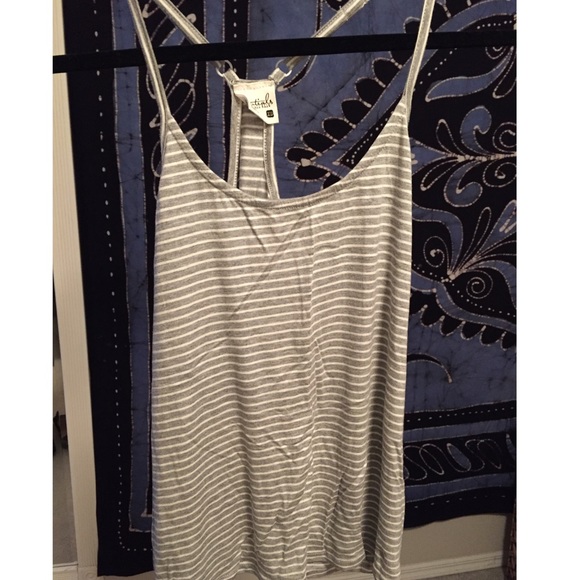 Striped razorback swing tank top