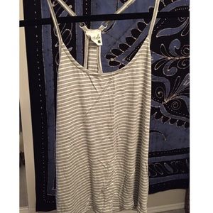 Striped razorback swing tank top