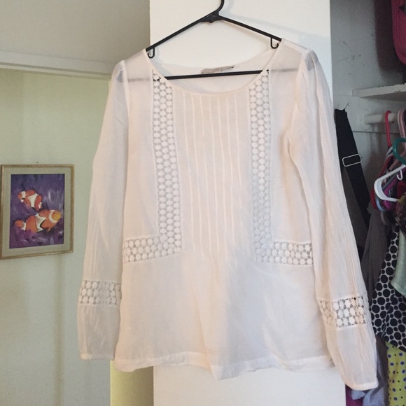 Adorable LOFT White Peasant Top!