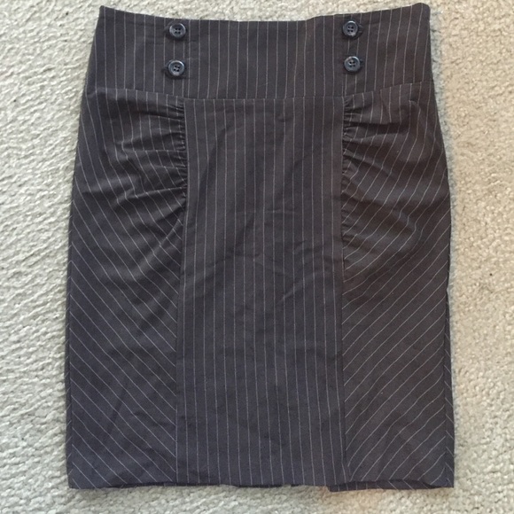 Pencil Pinstripe Skirt
