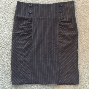 Pencil Pinstripe Skirt