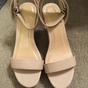 Old navy taupe cork wedges