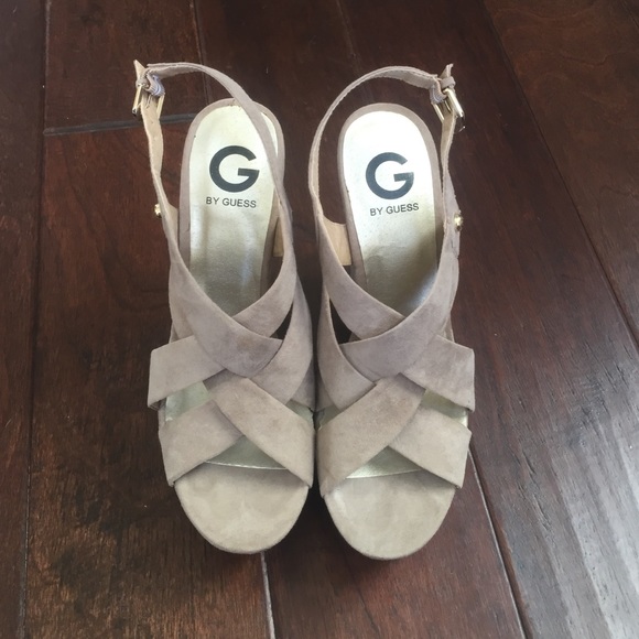 Guess suede wedges