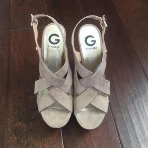 Guess suede wedges