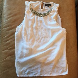 Top shop white embellished top