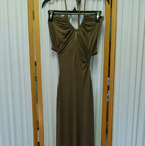 Tobi Cut Out Halter Maxi Dress NWT L Boho