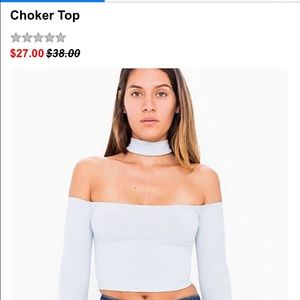 ISO choker top Ice baby blue