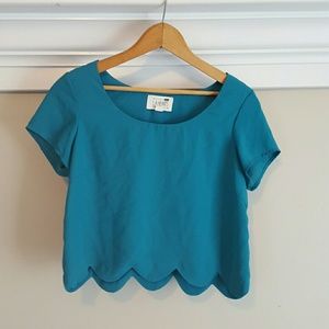 Scalloped Crop Top