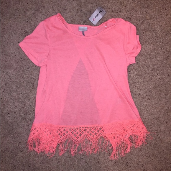 pink top with cut out back