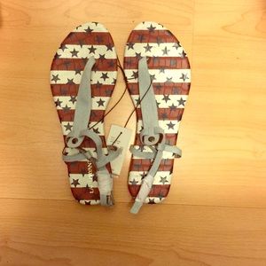 Jean inspired thong sandals