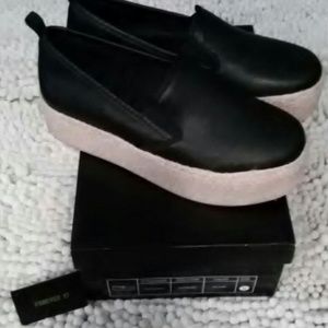 Black Platform Espadrille Shoes