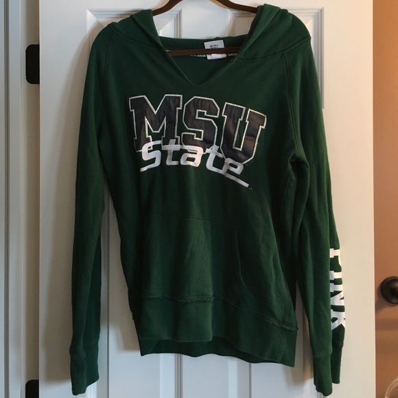 PINK Victoria's Secret Tops - 💥1 HOUR SALE💥Vitoria Secret Pink MSU hoodie
