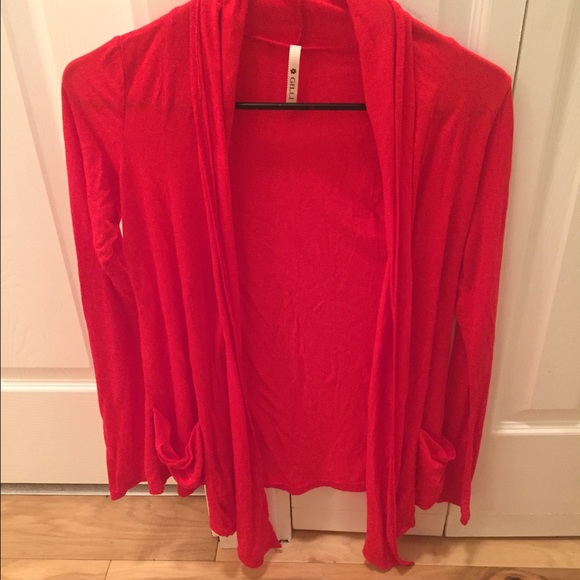 Synthetic fiber cardigan