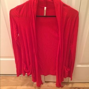 Synthetic fiber cardigan