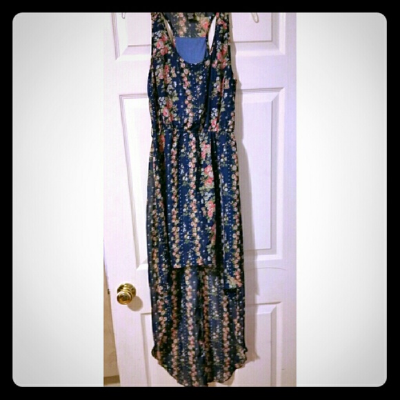 Hi-lo floral dress