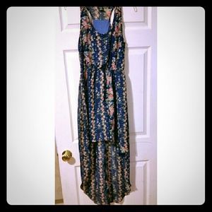 Hi-lo floral dress