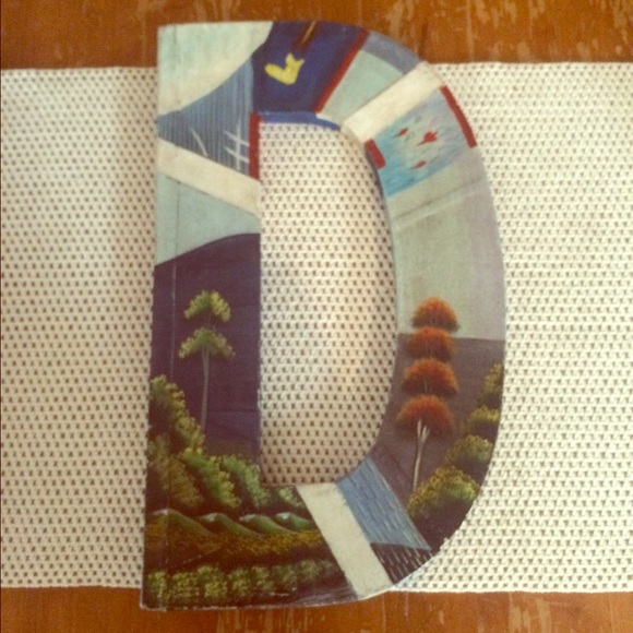 Anthropologie letter D wall decor