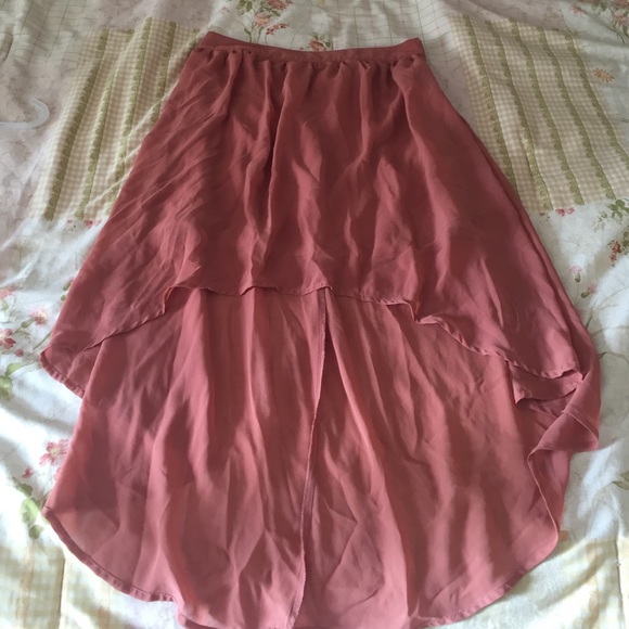 Burnt orange hi-low skirt - Picture 1 of 2