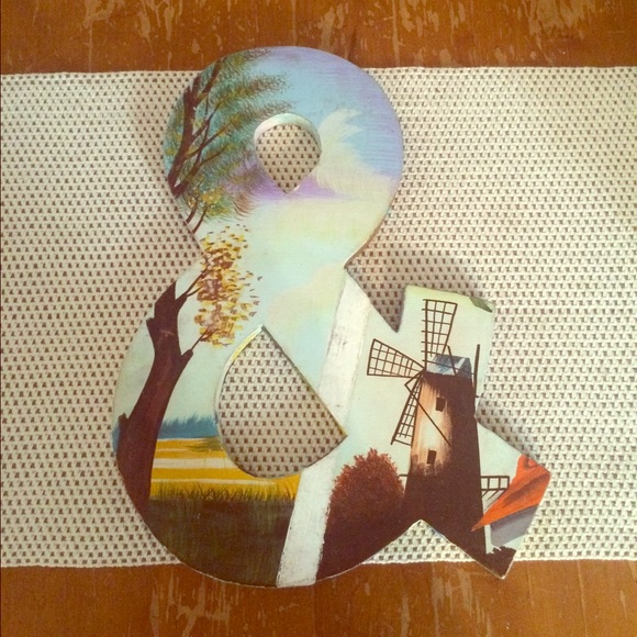 Anthropologie ampersand wall decor