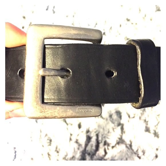 Good condition black coach belt