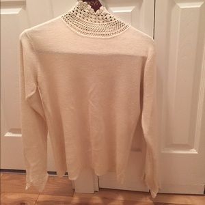 Vintage lace collared sweater