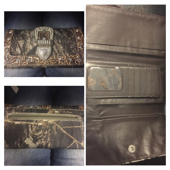 Camo & Rhinestone wallet