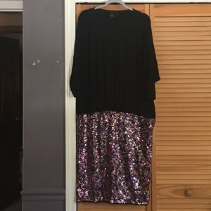 Black and Sequin Party Dress