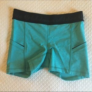 Turquoise lulu compression spandex