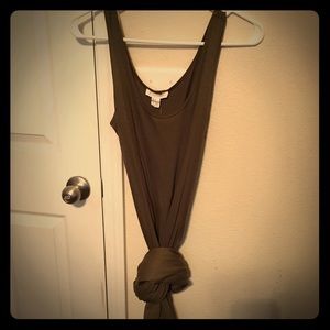 Olive color maxi dress