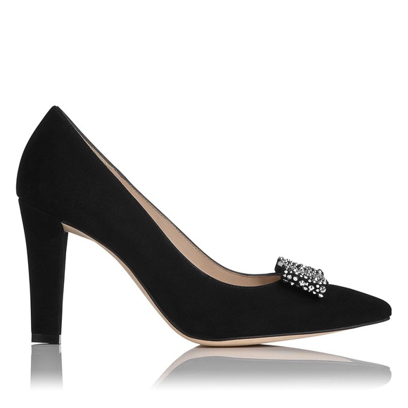 Kareena black suede with crystals - Picture 2 of 3