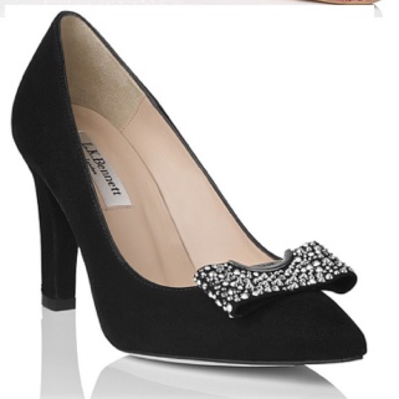 Kareena black suede with crystals - Picture 3 of 3