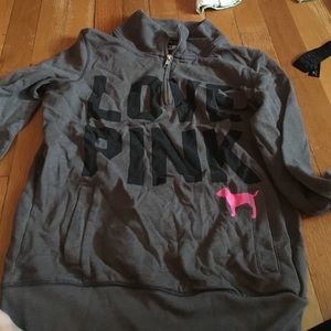VS pink zip up sweatshirt