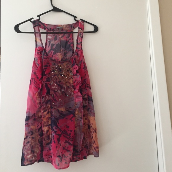Multicolored embellished tank - Picture 1 of 3