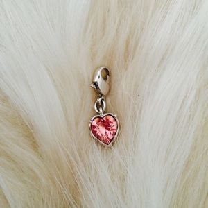 SWAROVSKI Pink Crystal Heart Charm