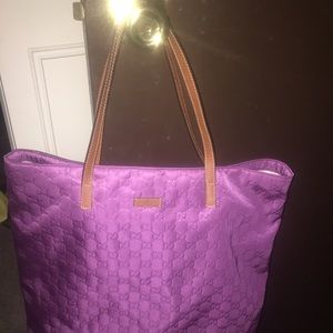 Authentic Gucci guccissima tote (purple)