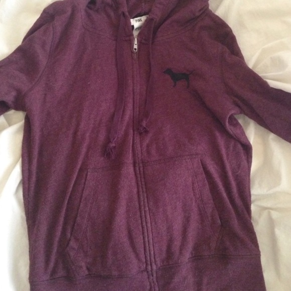 Pink Full Zip Maroon Jacket