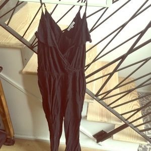 Black spaghetti strap pantsuit from American Eagle