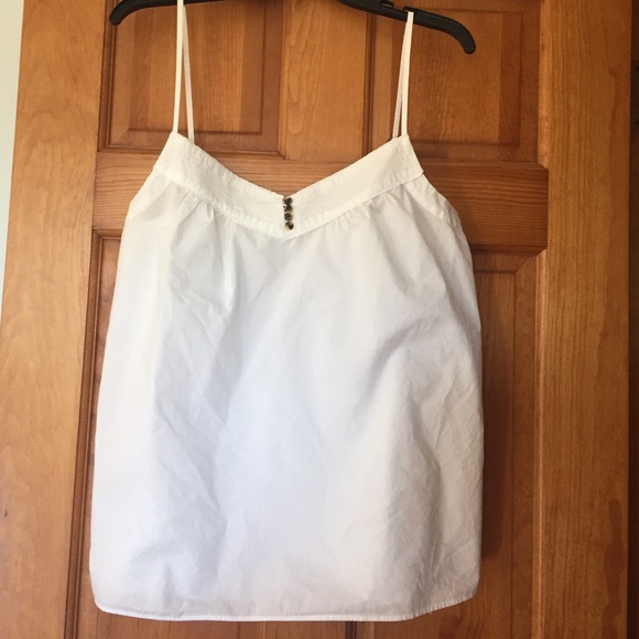 J. Crew Tops - J Crew White Tank Size L