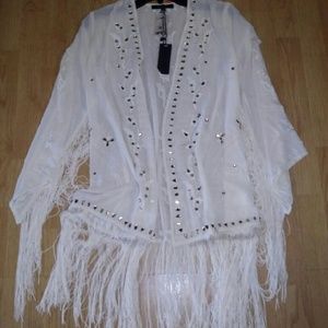 Oversized Fringe Kimono