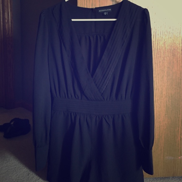 Black Long Sleeved Romper