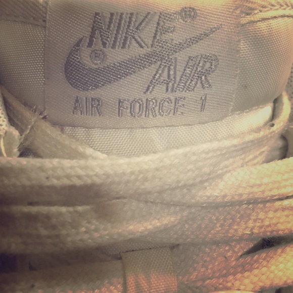 White Nike Air Force 1s