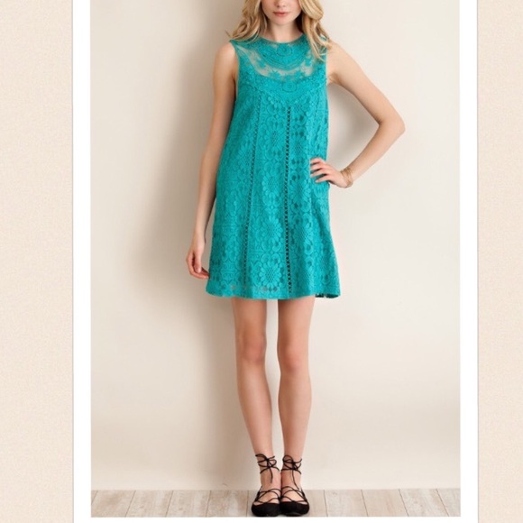 ❗️LAST❗️Jade Solid sleeveless lace dress - Picture 4 of 4