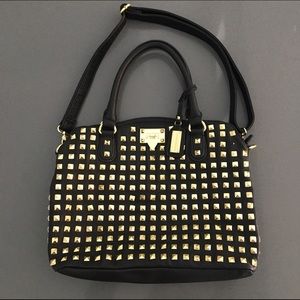 Steve Madden Handbag Bdarby Studded Satche Black