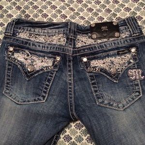 Miss Me Embellished Cuffed Capri