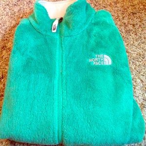 Green Northface sweatshirt