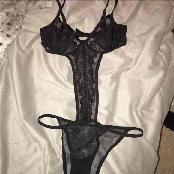VS sexy black lace teddy