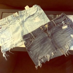 Hollister denim skirt bundle