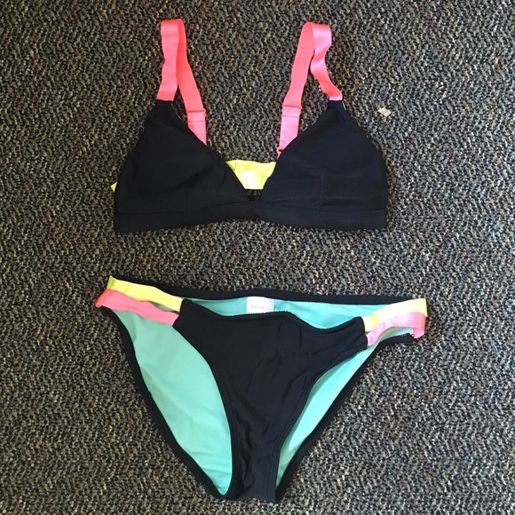 Neon strappy swimsuit (BOTTOM)
