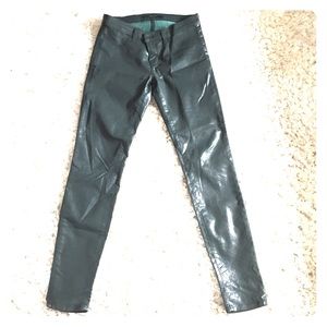 J BRAND super skinny coated leather-look jeans